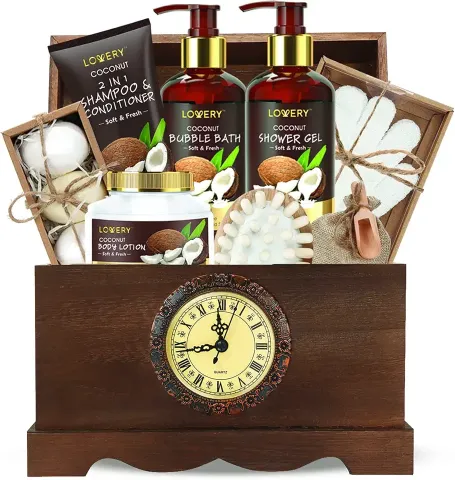 Bath Set in Vintage Style Wooden Box