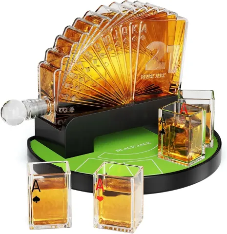 Blackjack Whiskey Decanter Set