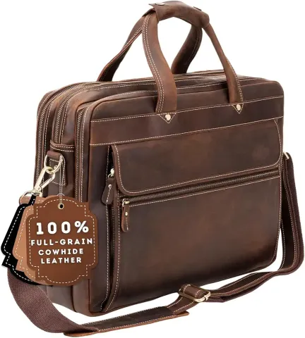 Full Grain Leather Briefcase for Men