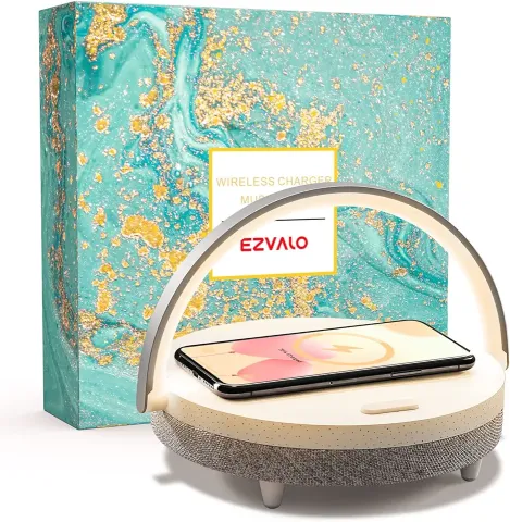Music Table Lamp with Wireless Charger