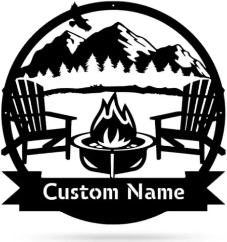 Personalized Campfire Monogram Sign