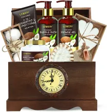 Bath Set in Vintage Style Wooden Box