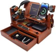  Nightstand Organizer with Large Drawer