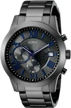  Stainless Steel Gunmetal Chronograph Bracelet Watch