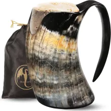  Viking Horn Mug - 16oz Handmade